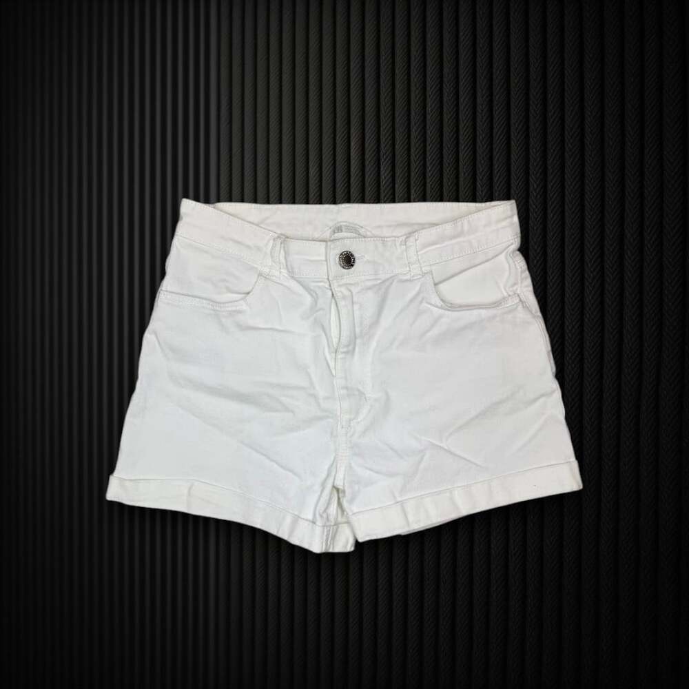 White Denim High Rise Cuffed Shorts Girls Size 14Y+